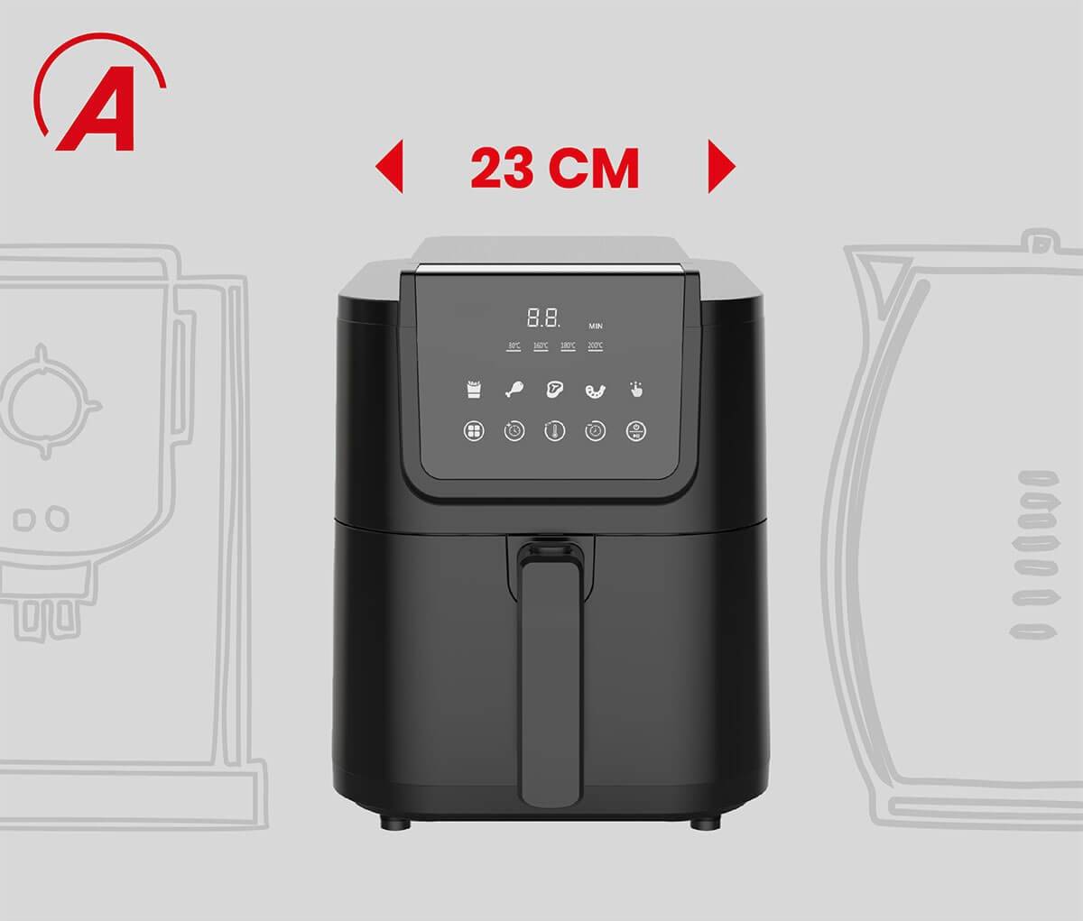 ARDES ARFRYA10L 5 literes Air Fryer forrólevegős sütő 27875