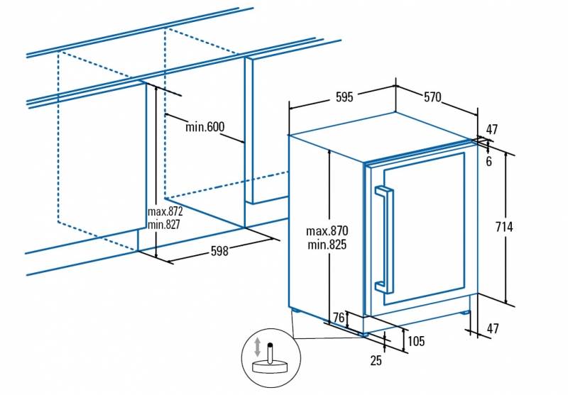 cata vi-59082 bk fekete beépíthető borhűtő 25684