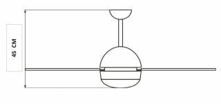 ARDES 5A130WR Mennyezeti ventilátor távvezérlővel 130 cm