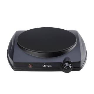 Ardes FOCE01 hordozható üvegkerámia főzőlap fekete színben, 1 főzőzónával és szabályozható termosztáttal