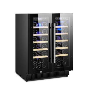ferrara sw-54 128 literes fekete beépíthető kétajtós kétzónás borhűtő