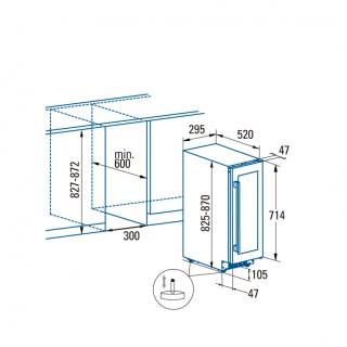 cata vi-30117 x inox beépíthető borhűtő