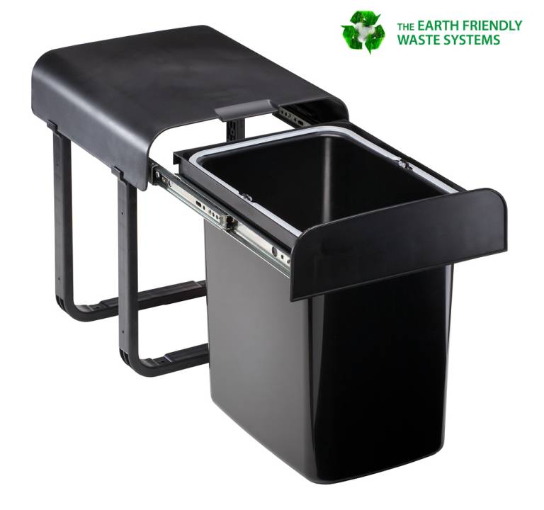 ekotech - beépíthető hulladékgyűjtő aladin black bio - 1 x 16 liter
