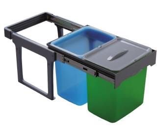 EKOTECH - Beépíthető hulladékgyűjtő EKKO EASY 40 - 2x16 LT