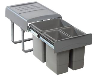 EKOTECH - Beépíthető hulladékgyűjtő MEGA 40 - 1x15 liter+2x7 liter 