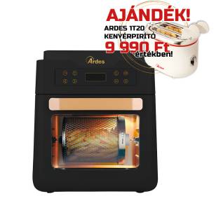 ARDES 1K3000 12 literes forrólevegős sütő - forgókosárral, ajándék ARDES 1T20 kenyérpirítóval